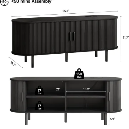 Mueble para TV con Puertas Corredizas