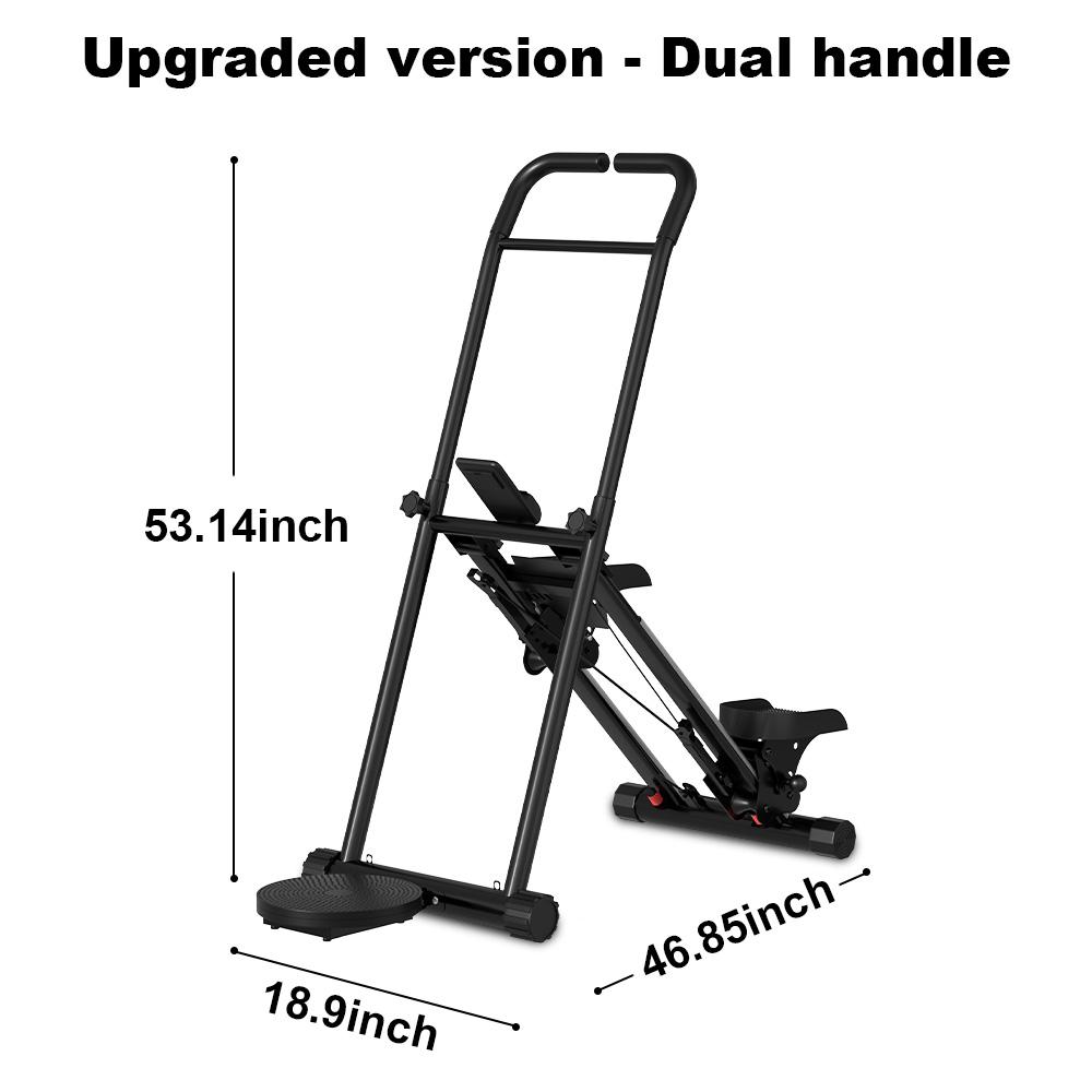 OVER SELF Vertical Climber Exercise Stair Stepper with Handlebar for Full-Body Workout Compact Cardio Climber Exercise Machine Vertical Climber for Home Gym Full Body Workout 264lbs Weight Capacity
