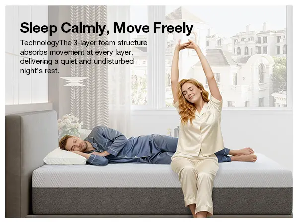 Gel Memory Foam Mattress for Cool Night &  Fiberglass-Free，Full/Queen/KIng Size ,6/8/10/12/14 Inch Medium Firm  in Box for Cool Sleep and Pressure Relief&Perfect Balance of Softness.tiktokshopstockup