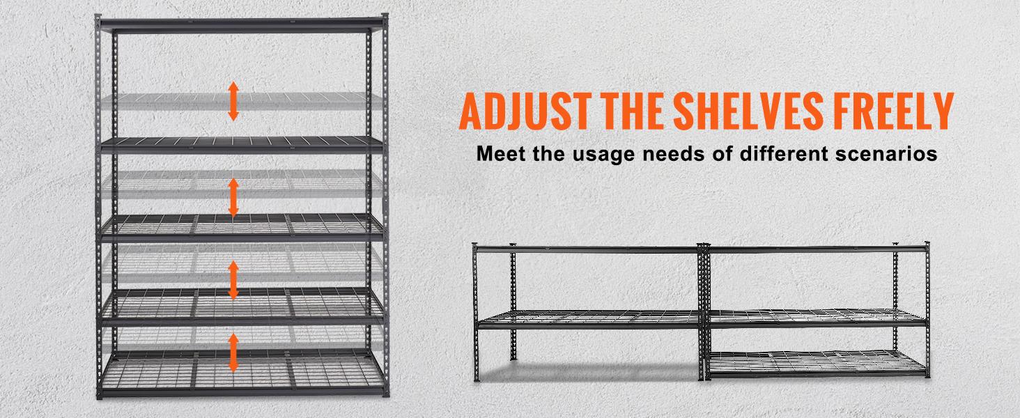 【BackToSchool】VEVOR Wire Shelving Unit, garage shelving unit heavy duty, 5-Tier 2000 lbs Capacity 36×16×72 Inch NSF Adjustable Metal Storage Rack for Kitchen, Pantry, Basement, Warehouse - Black, Adjustable Metal Racks, Durable Steel Stand, Garage Organ