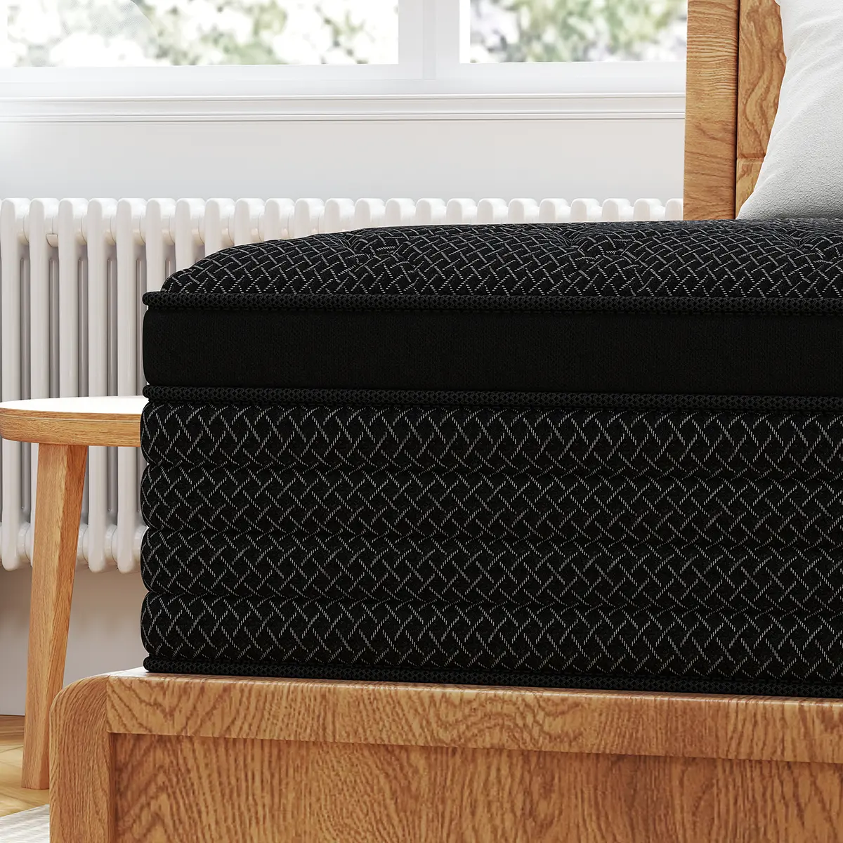 Colchón Híbrido de Espuma Memory Foam y Resortes Ensacados