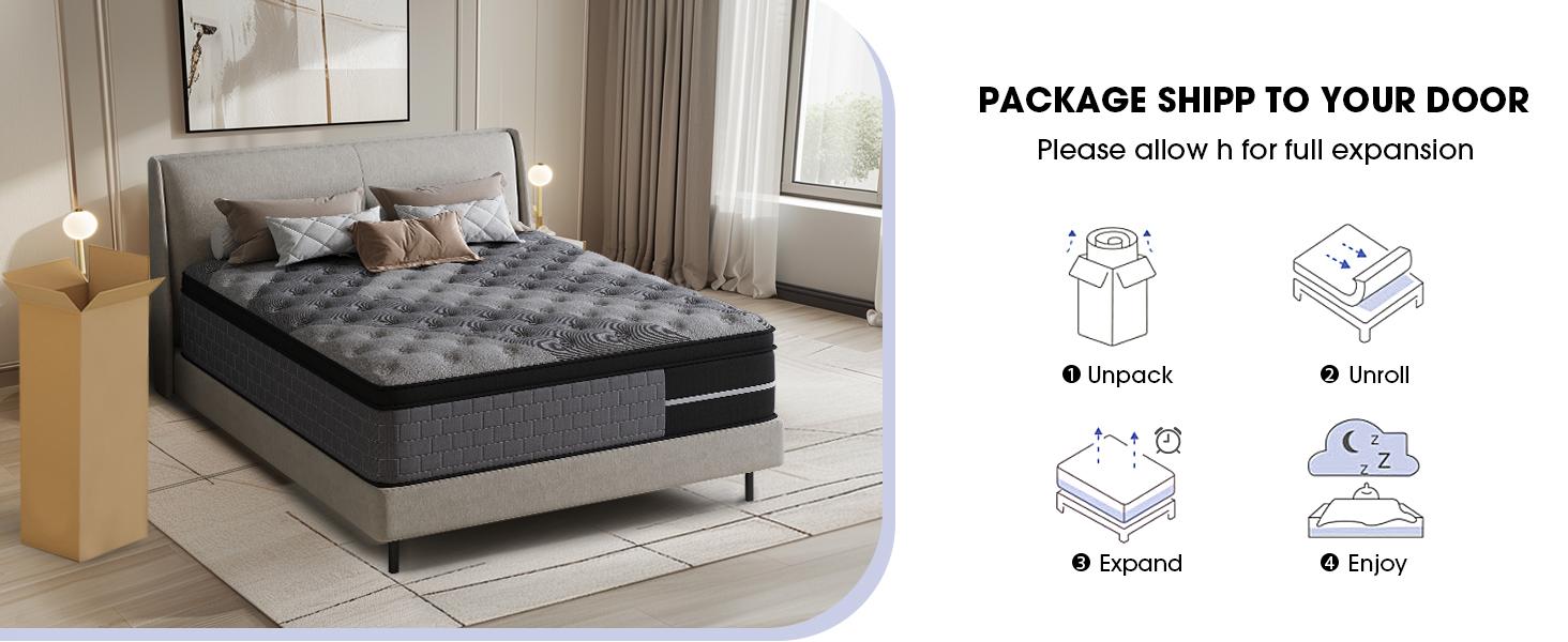 【LODEIJA】Medium Hybrid Mattress 8/10/12/14 Inch Twin Full Queen King Mattress Memory Foam And Spring Comfy,Pressure Relief,Medium Firmness,Lumbar Support,cooling, fiberglass free, motion isolation,Comfortable Sleep,home makeover 【LODEIJA】Medium Hybrid Mattress 8/10/12/14 Inch Twin Full Queen King Mattress Memory Foam And Spring Comfy,Pressure Relief,Medium Firmness,Lumbar Support,cooling, fiberglass free, motion isolation,Comfortable Sleep,home makeover