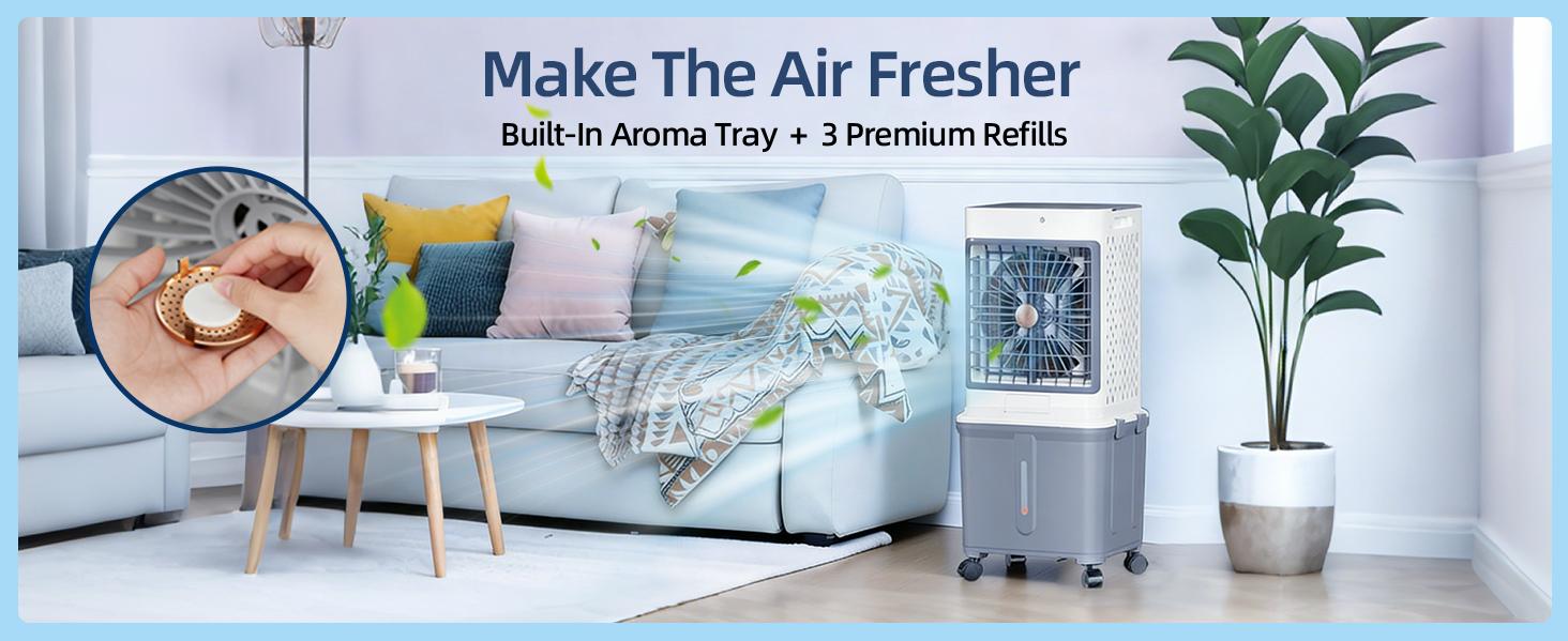 KTO Evaporative Air Cooler Fan & Air Cooling &Essential Oil,35L Water Tank,2500CFM Portable Cooling Fan,3Speeds,7H Timer,Smart Remote,Swamp Cooler for House,Bedroom,Outdoor Camping Vlogging Kit KTO Evaporative Air Cooler Fan & Air Cooling &Essential Oil,35L Water Tank,2500CFM Portable Cooling Fan,3Speeds,7H Timer,Smart Remote,Swamp Cooler for House,Bedroom,Outdoor Camping Vlogging Kit
