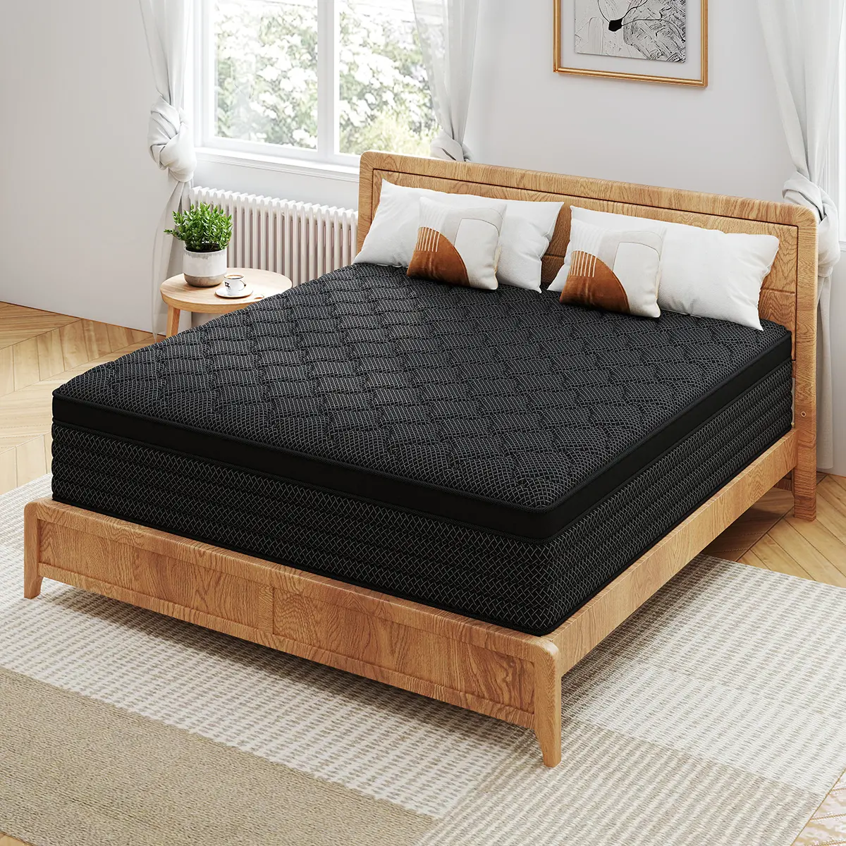 Colchón Híbrido de Espuma Memory Foam y Resortes Ensacados