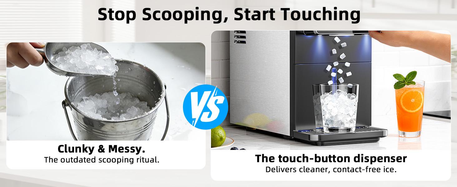 Antarctic Star Countertop Nugget Ice Maker, Self-Cleaning Portable Ice Machine, 33 lb/24H, 1.8L Water Tank, 1.5 lb Ice Storage, Touch Screen & Auto Ice Drop, for Home/Office/Kitchen,back to school,back to school haul Antarctic Star Countertop Nugget Ice Maker, Self-Cleaning Portable Ice Machine, 33 lb/24H, 1.8L Water Tank, 1.5 lb Ice Storage, Touch Screen & Auto Ice Drop, for Home/Office/Kitchen,back to school,back to school haul