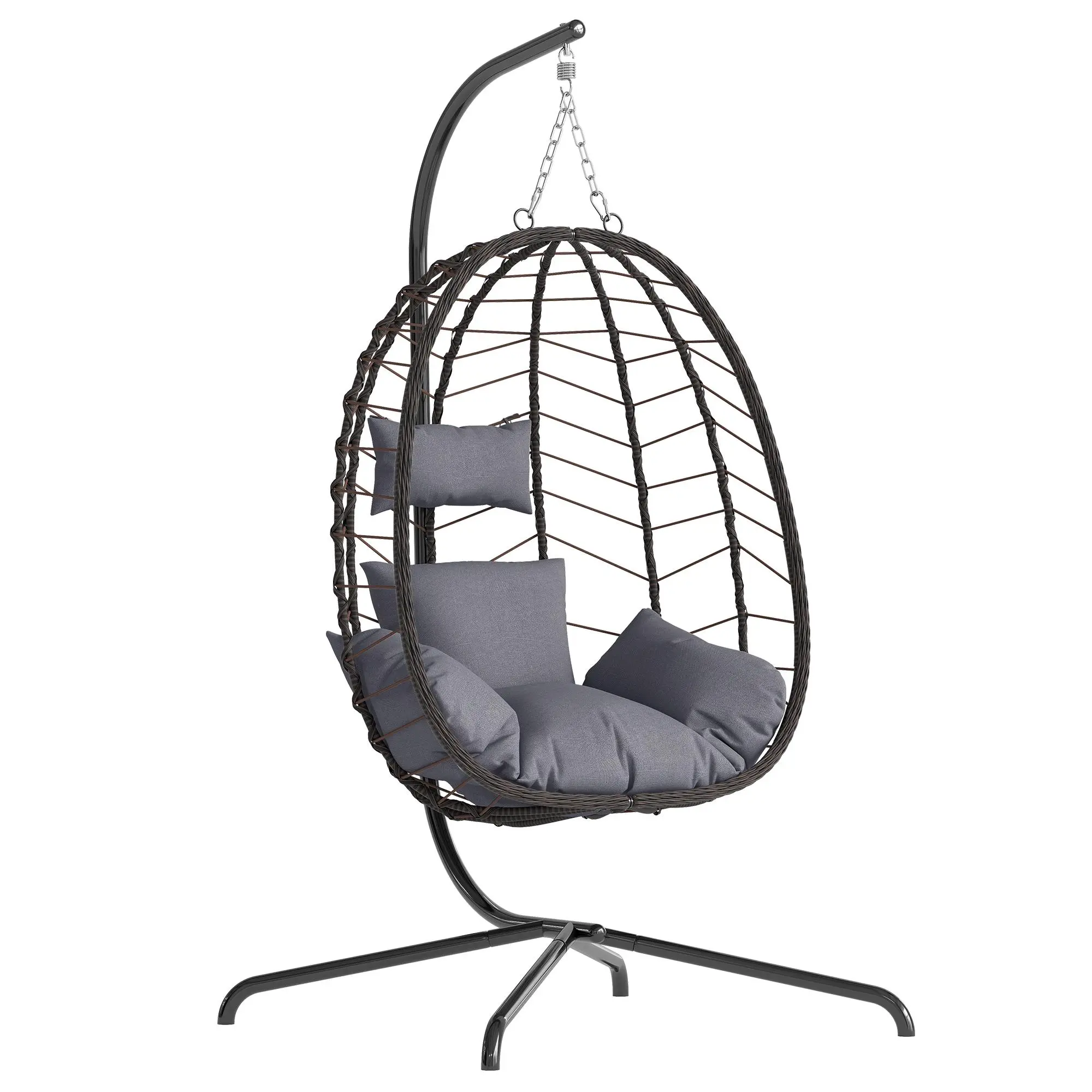 Sillón Colgante Tipo Huevo de Ratán 160 kg