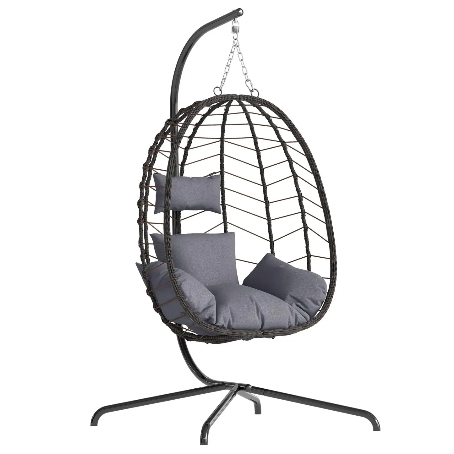 Sillón Colgante Tipo Huevo de Ratán 160 kg