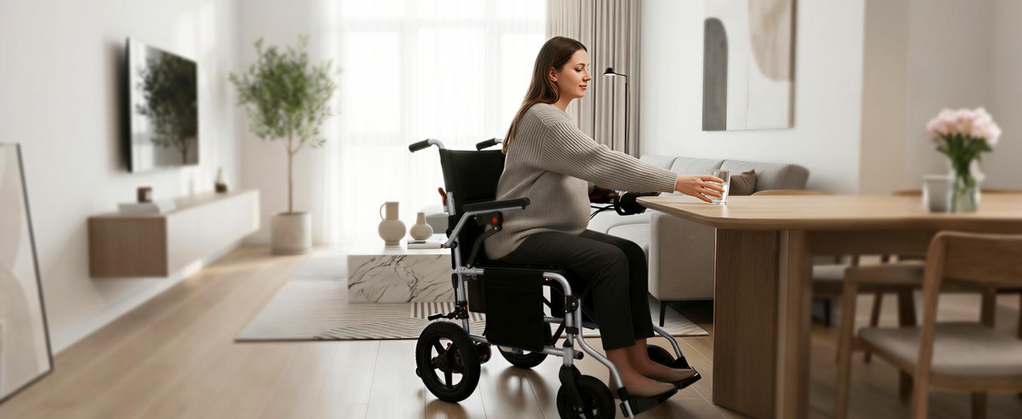 【Zygenair】 Electric Wheelchair for Adults Lightweight Foldable Power Wheelchair with 500W Dual Motors 15 Miles Range All Terrain Wheels 330 lbs Capacity Enhanced Safety Features Durable Shock Absorbing Posture Aid