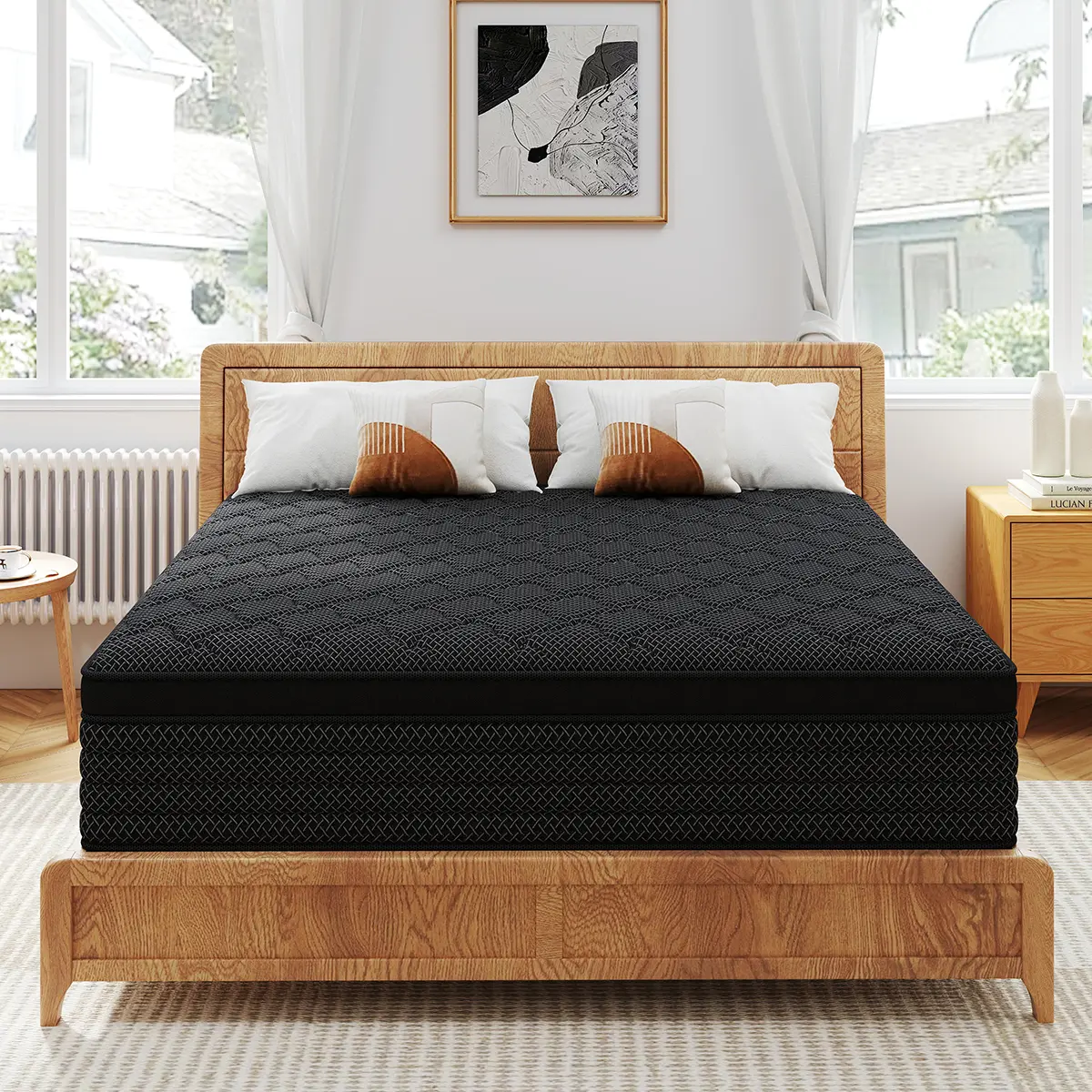 Colchón Híbrido de Espuma Memory Foam y Resortes Ensacados