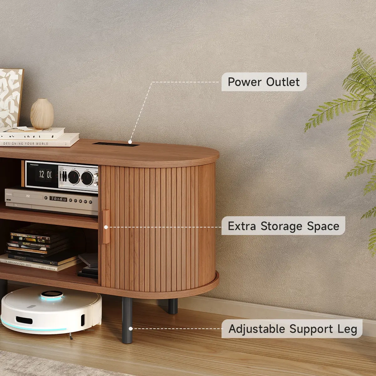Mueble para TV con Puertas Corredizas