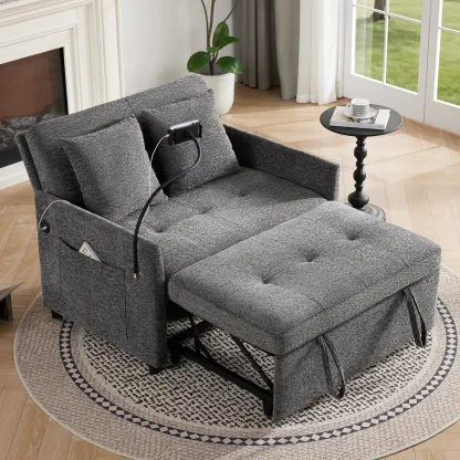 Sofá Cama 3 en 1 con USB y Tipo C