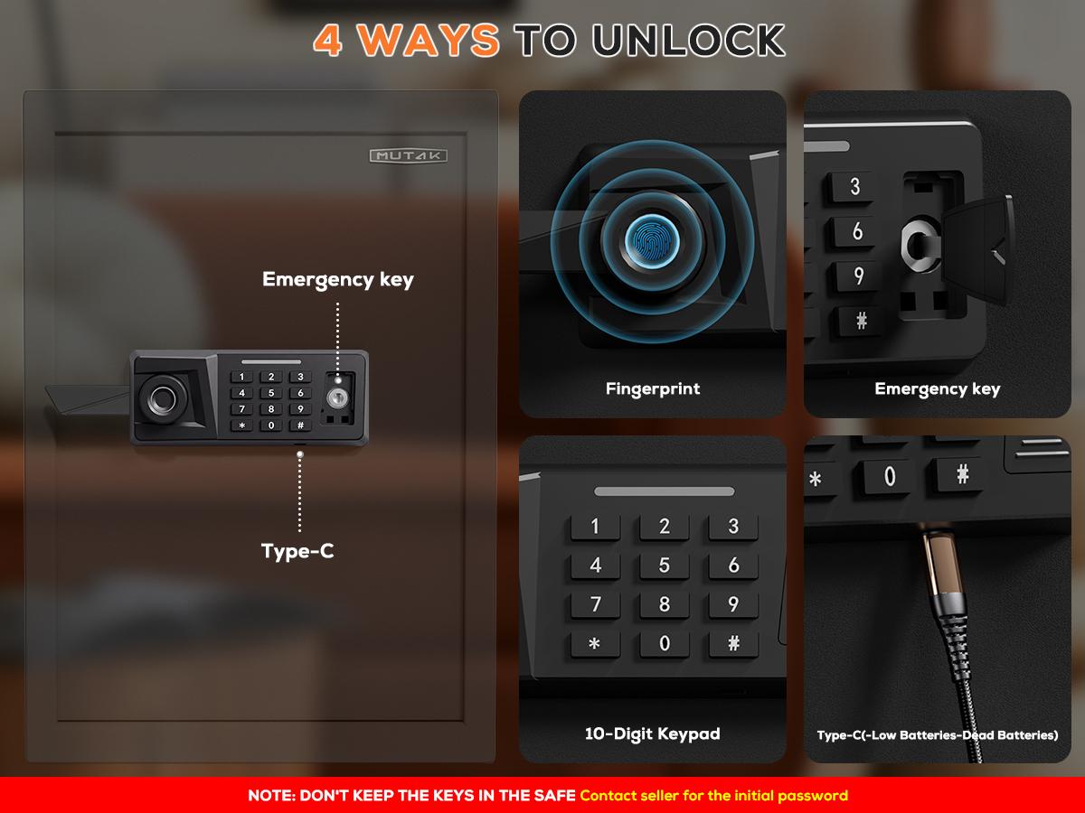2026 Solid Smart Biometric Luxury Jewelry Security Safe Box - Anti Theft Safes for Unisex Adults Home Security System, 16 Gauge Alloy Steel, 0.1S Fingerprint Quick Unlock, 4 Access Methods, Adjustable Shelf, LED Light, Alarm, AA Required, Fireproof Design 2026 Solid Smart Biometric Luxury Jewelry Security Safe Box - Anti Theft Safes for Unisex Adults Home Security System, 16 Gauge Alloy Steel, 0.1S Fingerprint Quick Unlock, 4 Access Methods, Adjustable Shelf, LED Light, Alarm, AA Required, Fireproof Design