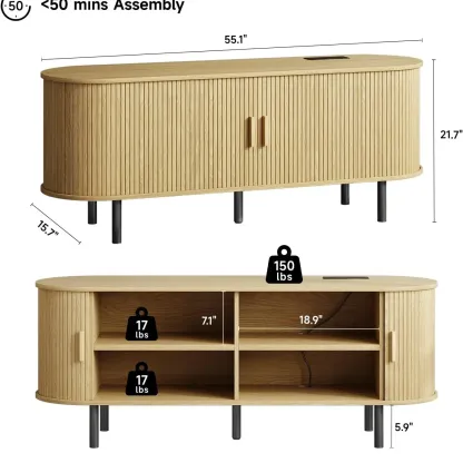 Mueble para TV con Puertas Corredizas