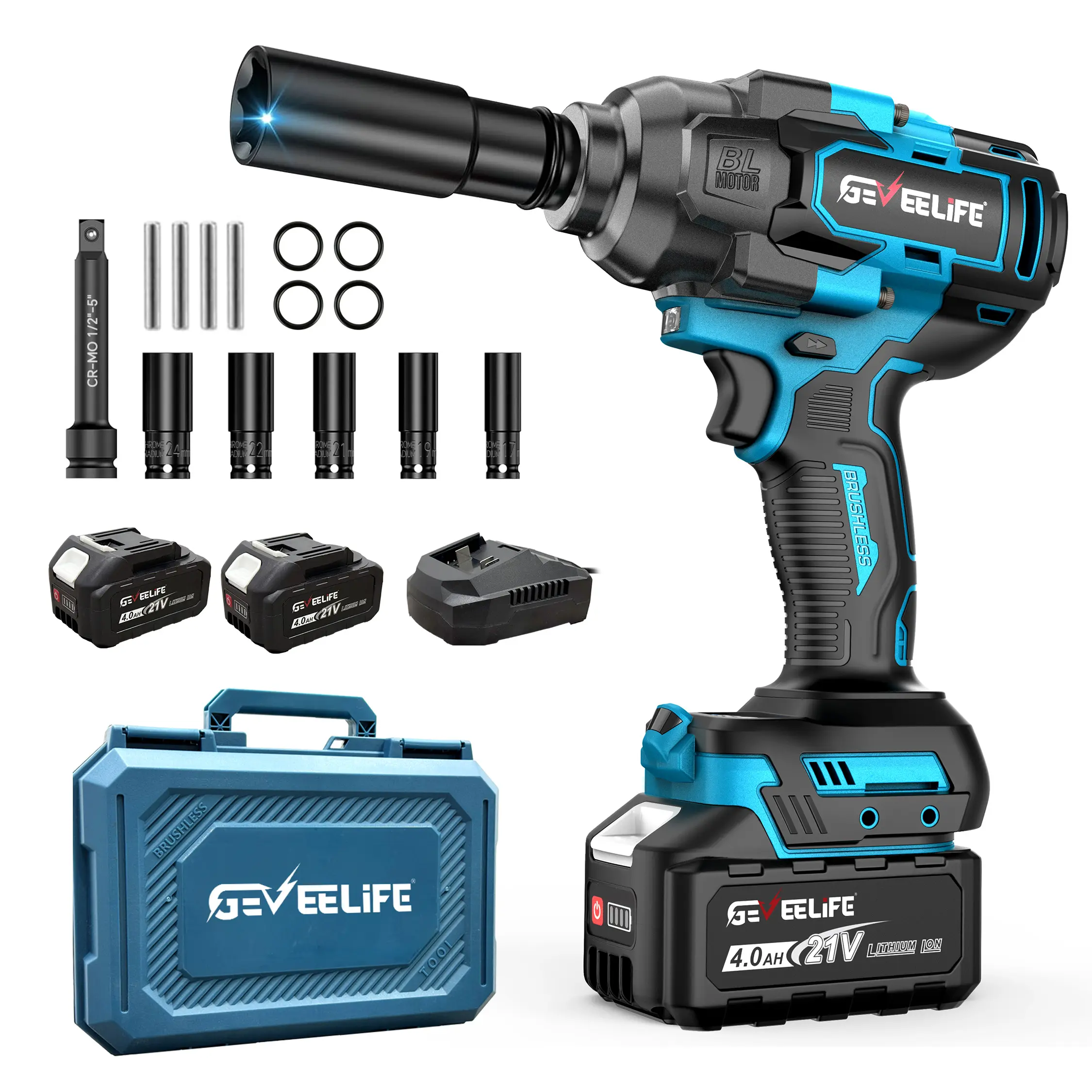 Llave de Impacto Inalámbrica de Alto Torque 1200 N·m