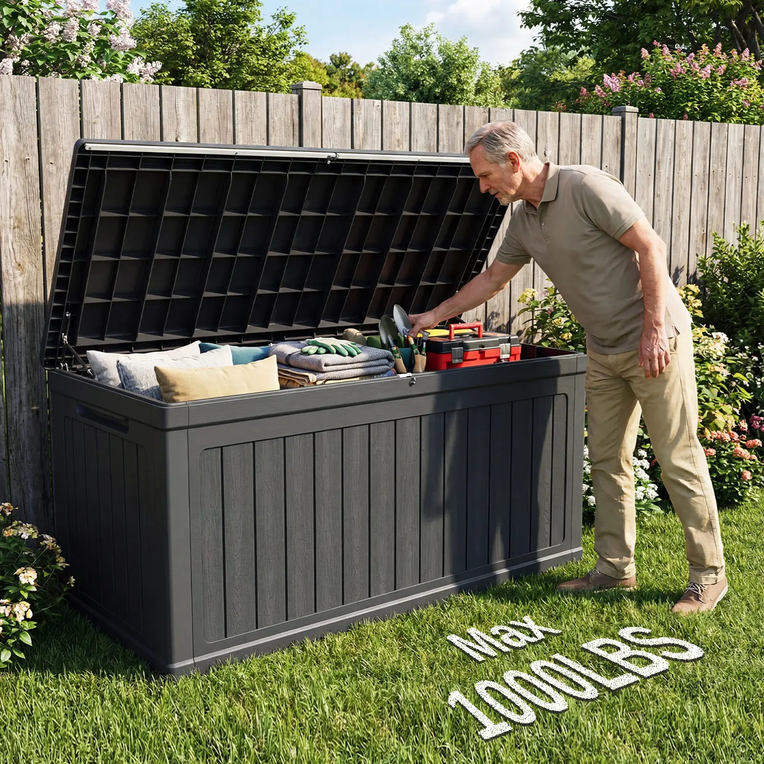 Caja de Almacenamiento Exterior de 1200 L