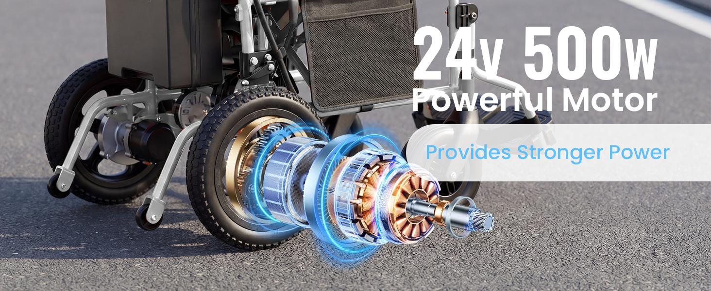 【Zygenair】 Electric Wheelchair for Adults Lightweight Foldable Power Wheelchair with 500W Dual Motors 15 Miles Range All Terrain Wheels 330 lbs Capacity Enhanced Safety Features Durable Shock Absorbing Posture Aid