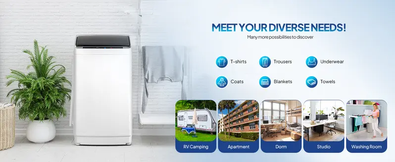 ROVSUN 17.8LBS Full-Automatic Portable Washer and Dryer Combo, 110V 400W Compact Multifunction Washing Machine Home Appliance with Stainless Steel Drum, Drain Pump, Child Lock, Smart Delay for Apartments, RV ROVSUN 17.8LBS Full-Automatic Portable Washer and Dryer Combo, 110V 400W Compact Multifunction Washing Machine Home Appliance with Stainless Steel Drum, Drain Pump, Child Lock, Smart Delay for Apartments, RV