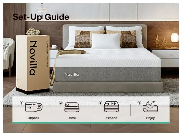 Gel Memory Foam Mattress for Cool Night &  Fiberglass-Free，Full/Queen/KIng Size ,6/8/10/12/14 Inch Medium Firm  in Box for Cool Sleep and Pressure Relief&Perfect Balance of Softness.tiktokshopstockup