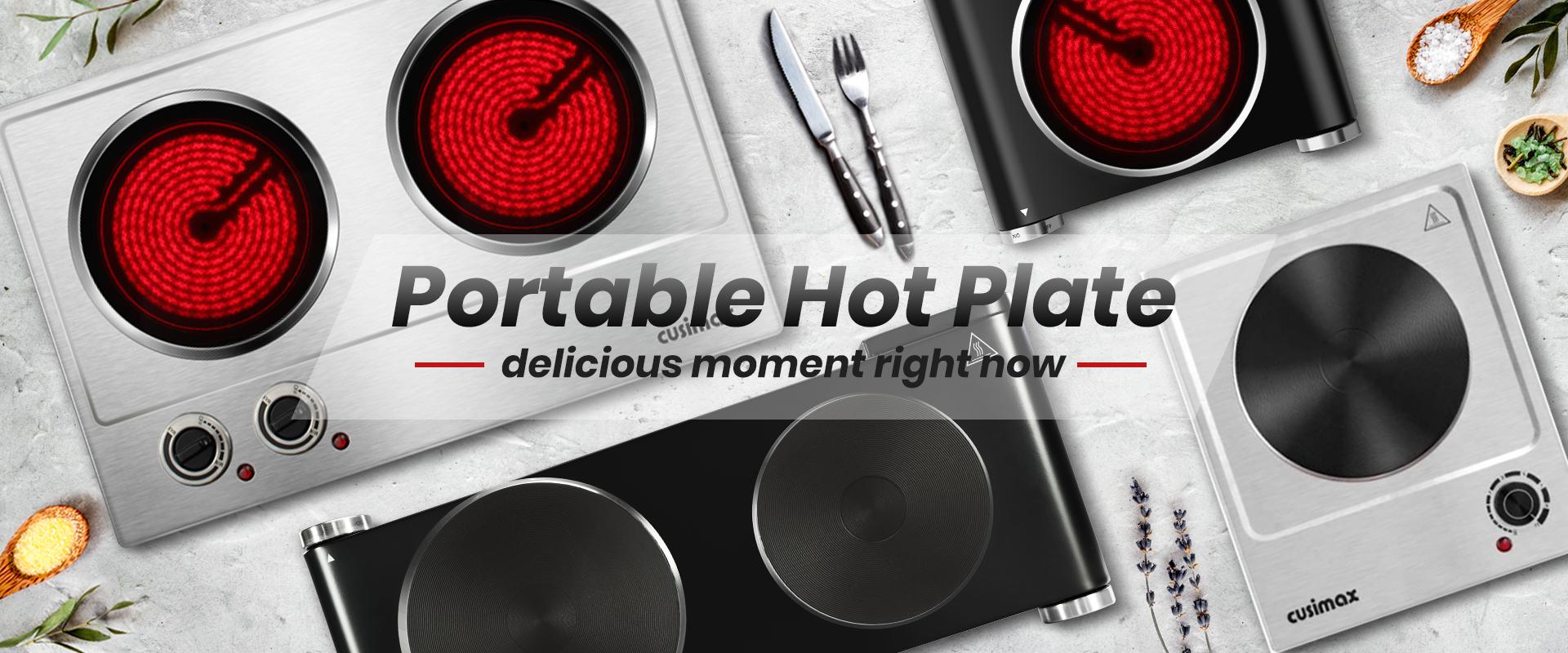 CUSIMAX 3-Burner Infrared Electric Hot Plate - 1800W Stainless Steel Kitchen Appliances Countertop Hob, 7in Ceramic Glass Cooktop, 11-Level Temp Setting,120V Input, Auto Shut-Off, Universal Cookware Compatibility, 30-Day Free Return,tiktokshopbacktoschool CUSIMAX 3-Burner Infrared Electric Hot Plate - 1800W Stainless Steel Kitchen Appliances Countertop Hob, 7in Ceramic Glass Cooktop, 11-Level Temp Setting,120V Input, Auto Shut-Off, Universal Cookware Compatibility, 30-Day Free Return,tiktokshopbacktoschool