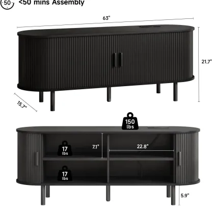Mueble para TV con Puertas Corredizas