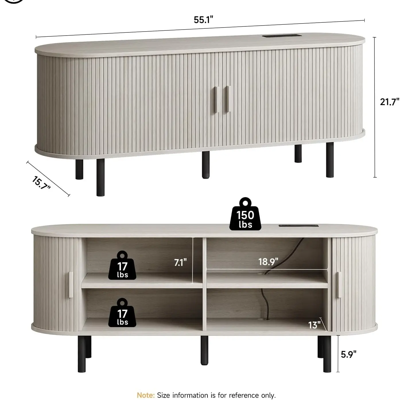 Mueble para TV con Puertas Corredizas