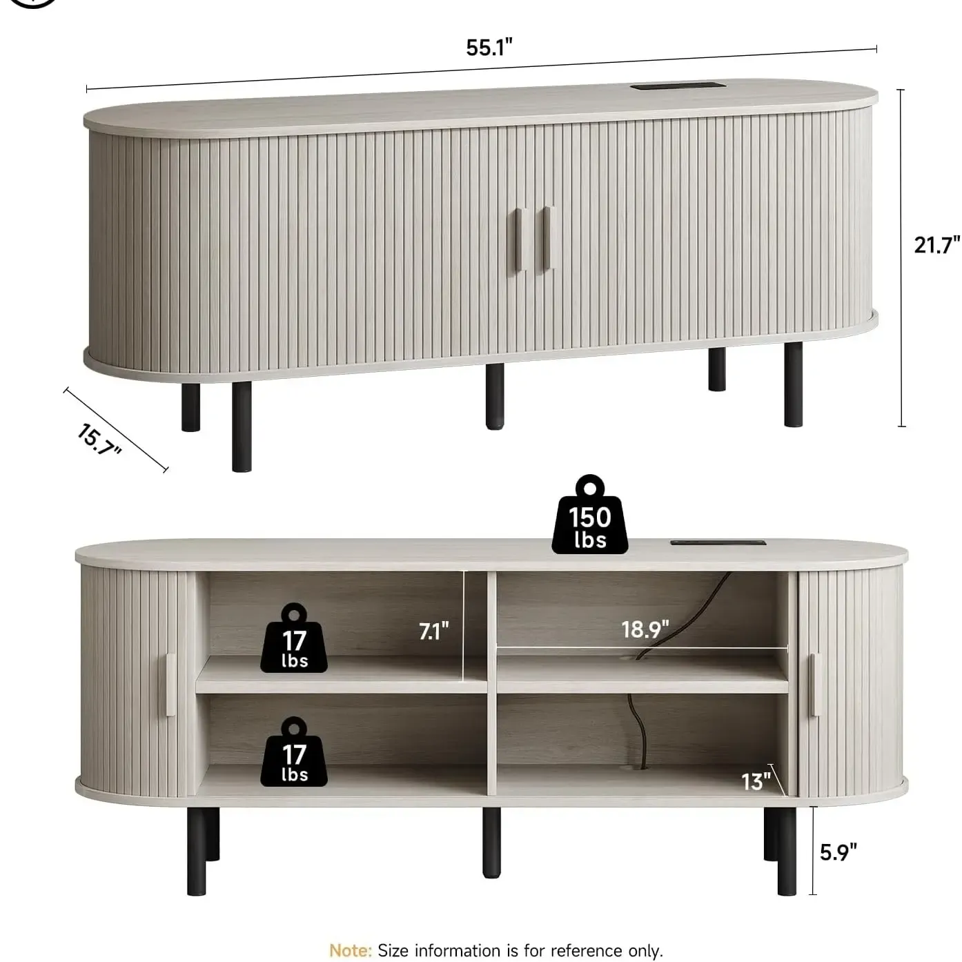 Mueble para TV con Puertas Corredizas