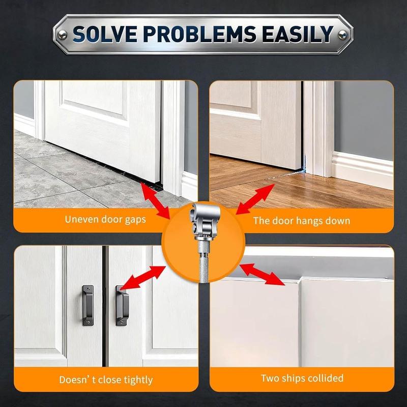 Llave para bisagras ajustable, herramienta de alineación de acero, ajustador de bisagras de puertas, abridor para gabinetes y armarios, control preciso, para hogar, RV, oficina, departamento y muebles