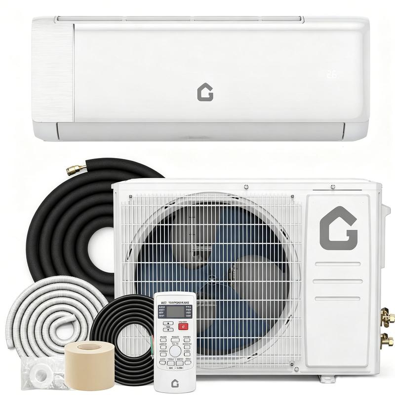 Aire acondicionado mini split Garvee de 24K/23K/18K/17K/12K/11.5K/9K BTU con bomba de calor, 22 SEER2, ultra silencioso, 110/115V/208-230V sin ductos, con WiFi y control por app, enfría y calienta hasta 1500 pies², incluye kit de instalación.