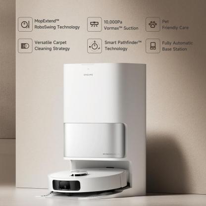 【Oferta Limitada】Robot Aspiradora y Trapeador, Succión de 10,000 Pa, Tecnología MopExtend, Base Todo en Uno, Vaciado Automático hasta 75 Días, Autolavado y Secado de Mopas, Evasión Inteligente de Obstáculos y Limpieza de Alfombras