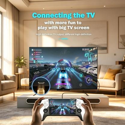 Consola de videojuegos portátil SF3500 HD de 5 pulgadas, sistema de juego portable y simulador de arcade retro con soporte para dos jugadores, salida a TV y reproducción de audio y video, perfecta para amantes de los juegos