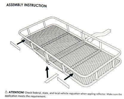 Hitch Mount Cargo Carrier for 2" Receiver, Folding Steel Cargo Basket, 500 lb Capacity, Heavy-Duty Powder-Coated Finish, Mesh Base for SUV, Truck, RV & Trailer