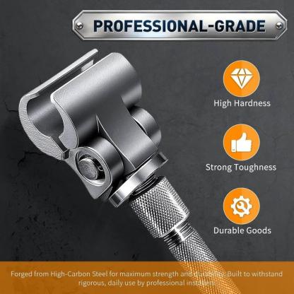 Llave para bisagras ajustable, herramienta de alineación de acero, ajustador de bisagras de puertas, abridor para gabinetes y armarios, control preciso, para hogar, RV, oficina, departamento y muebles