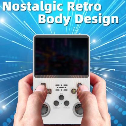  Consola Portátil Retro con Sistema Linux, Pantalla IPS de 3.5", Batería de 3000 mAh y Tarjetas TF de 32G+64G