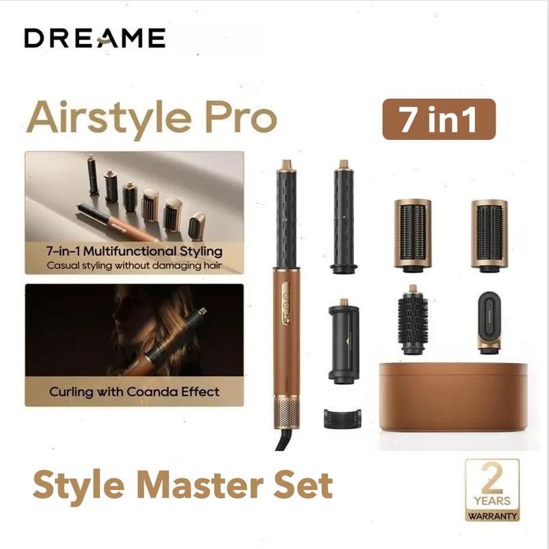【Oferta Limitada】Moldeador de Cabello 7 en 1 con Secado Rápido, Set de Peinado 4 en 1, Voltaje de 110-120 V, 2 Barriles Rizadores, Efecto Voluminizador, Cepillo Alisador y Herramientas para Rizar y Secar el Cabello