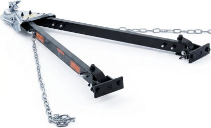Barra de Remolque Universal 5500 lb con Cadenas de Seguridad, Acero Aleado Reforzado, Compatible con Enganche de Bola de 2" para Autos, RV y Camiones