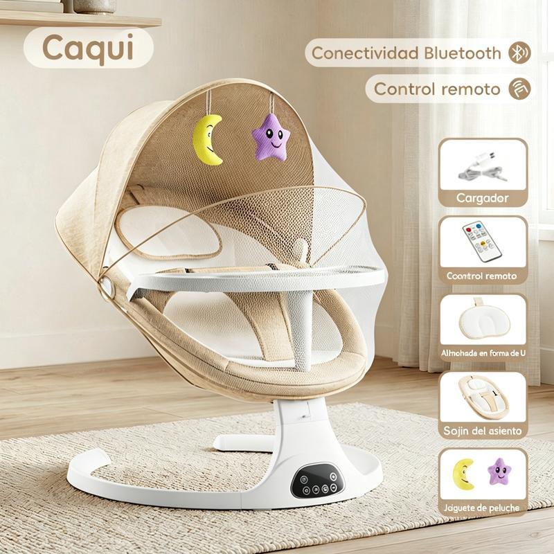 Cuna mecedora eléctrica para bebé ajustable con mosquitero, ideal de 6 meses a 3 años