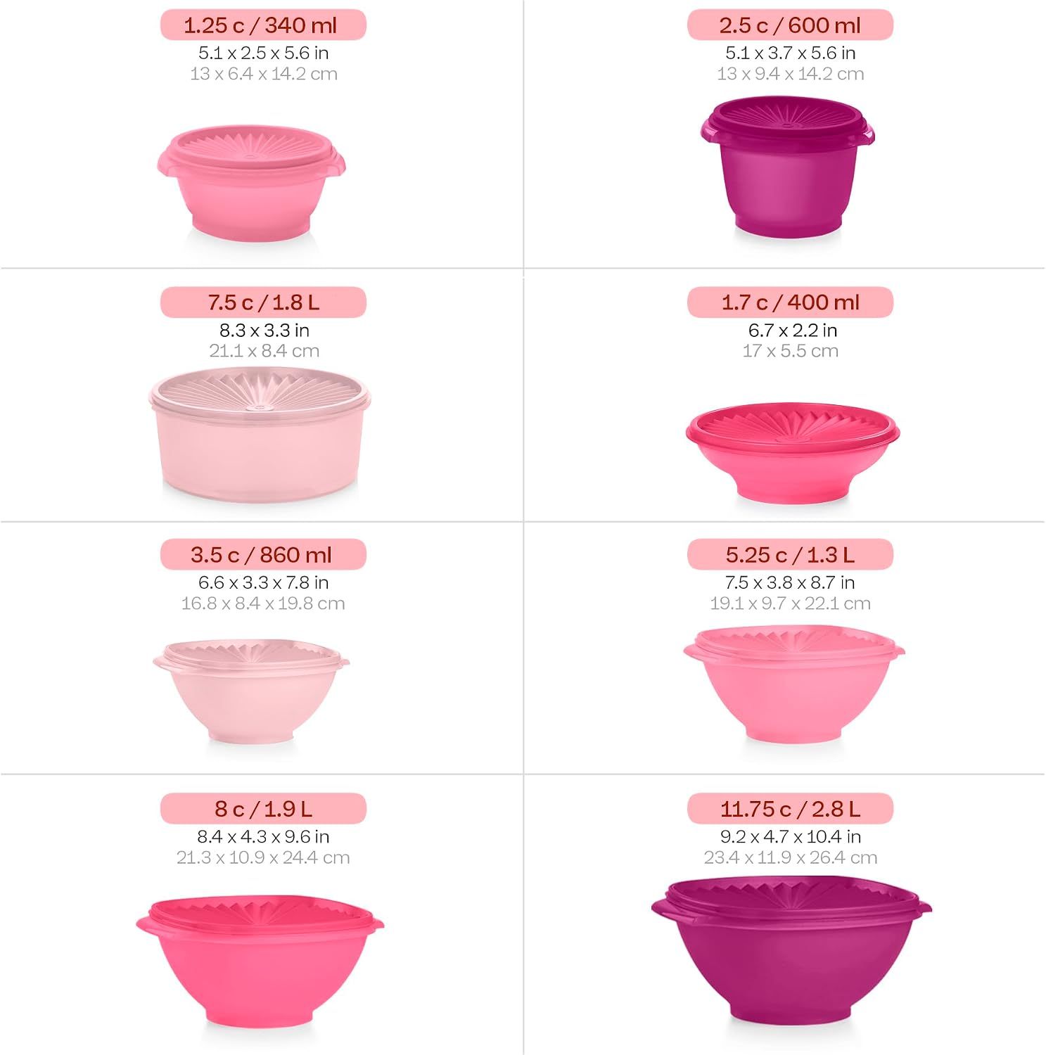 Set de 36 Recipientes Heritage Servalier con Tazones y Contenedores para Alimentos