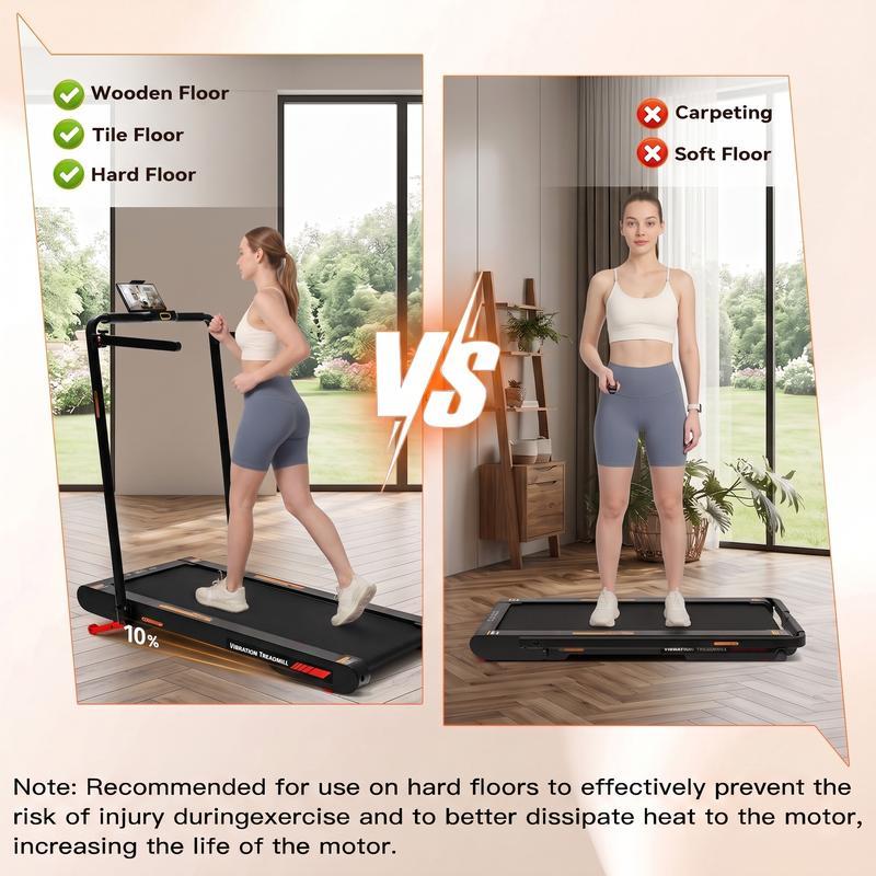 Caminadora Plegable con Pasamanos, Máquina de Ejercicio 5 en 1, Inclinación Manual y Automática, Portátil