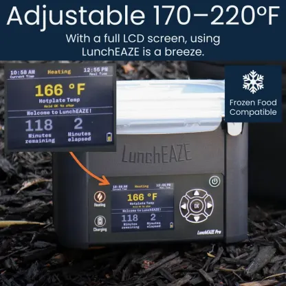 Lonchera Eléctrica Inalámbrica con Batería, 4 Tazas, Calienta hasta 220°F, Programación Automática y Bolsa Térmica Incluida