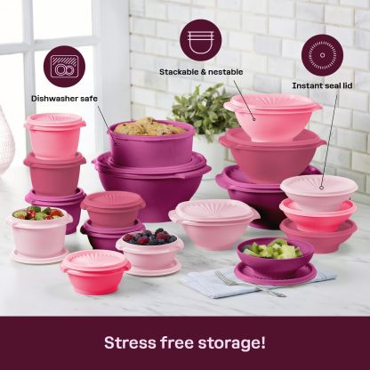 Set de 36 Recipientes Heritage Servalier con Tazones y Contenedores para Alimentos