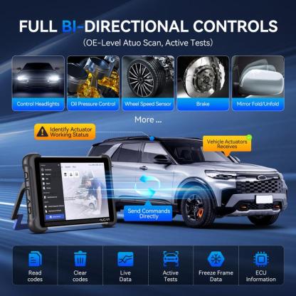 Escáner Automotriz OBD2 Bidireccional con IA, Diagnóstico Completo, Codificación ECU y 35 Servicios