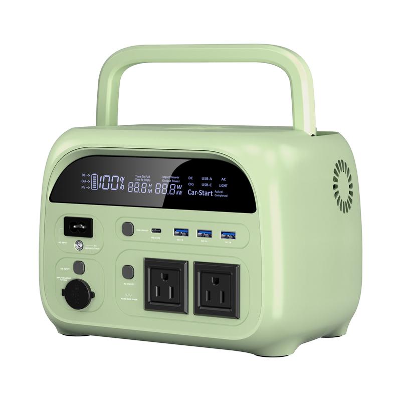 Estación de Energía Portátil de 500W y 345Wh, Batería LiFePO4, Generador Solar Recargable para Camping, Fuente de Energía de Respaldo para Emergencias, Viajes, RV y Apagones, Alternativa a Generadores de Gasolina