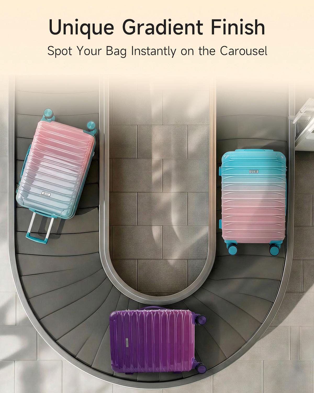 UUH Luggage Sets(3pcs/4pcs/6pcs/7pcs/8pcs) with TSA Locks - Suitcase for Travel, Hardshell Luggage Spinner Wheels Lightweight UUH Luggage Sets(3pcs/4pcs/6pcs/7pcs/8pcs) with TSA Locks - Suitcase for Travel, Hardshell Luggage Spinner Wheels Lightweight