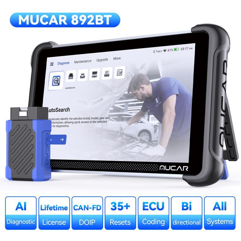 Escáner Automotriz OBD2 Bidireccional con IA, Diagnóstico Completo, Codificación ECU y 35 Servicios