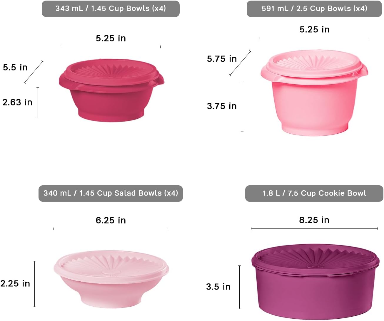Set de 36 Recipientes Heritage Servalier con Tazones y Contenedores para Alimentos