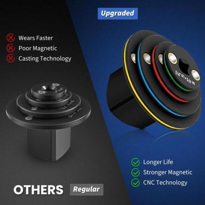 Juego de Adaptadores de Impacto de Perfil Bajo 4 Piezas, Adaptadores de Matraca 1/4" a 3/8", 3/8" a 1/2", 1/2" a 3/4" y 3/4" a 1" para Espacios Reducidos