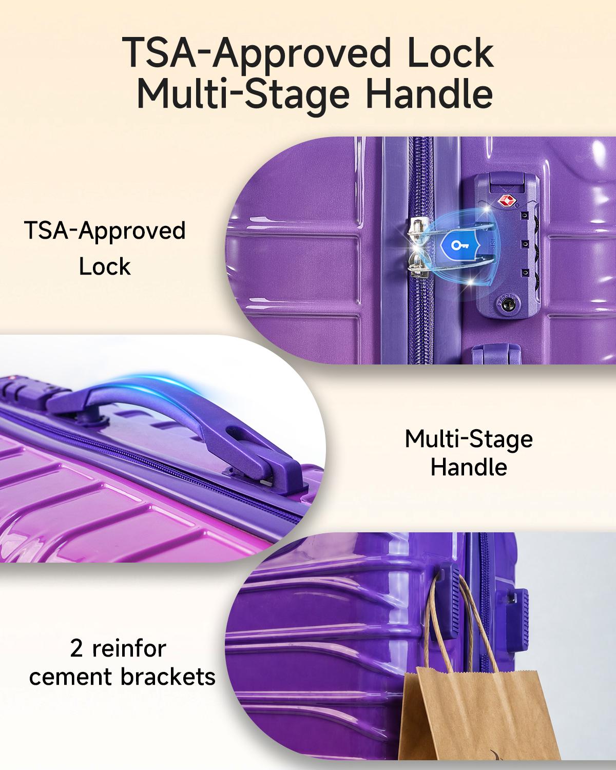 UUH Luggage Sets(3pcs/4pcs/6pcs/7pcs/8pcs) with TSA Locks - Suitcase for Travel, Hardshell Luggage Spinner Wheels Lightweight UUH Luggage Sets(3pcs/4pcs/6pcs/7pcs/8pcs) with TSA Locks - Suitcase for Travel, Hardshell Luggage Spinner Wheels Lightweight
