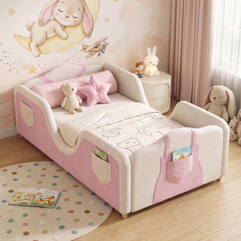 La cama ideal para tu pequeño. Segura, cómoda, con barandal desmontable y fácil de adaptar a su crecimiento.