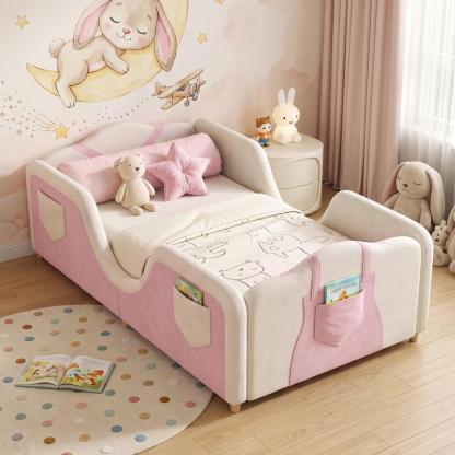 La cama ideal para tu pequeño. Segura, cómoda, con barandal desmontable y fácil de adaptar a su crecimiento.