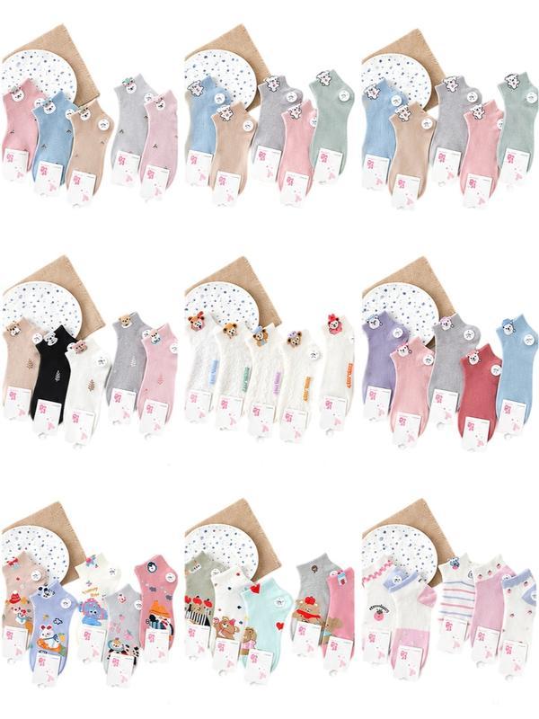 50 Pares Surtido de Calcetines Tobillera Alta para Mujer Calidad Duradera y Diseños Variados para Todo el Día Ye Store MC-44
